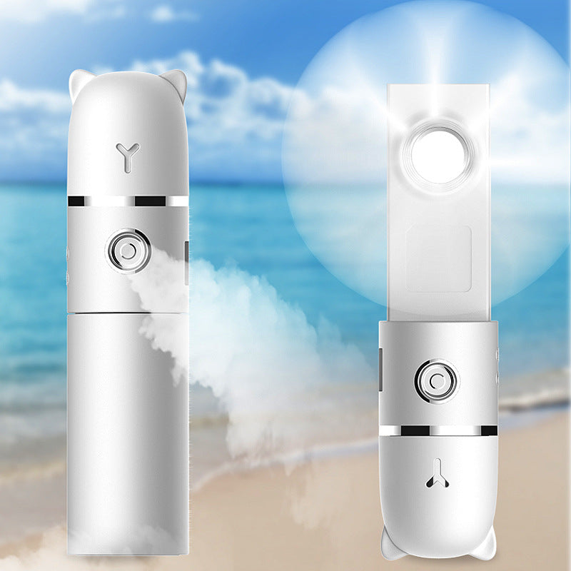 Portable USB Rechargeable Mist Spray Fan (Multi-Function)