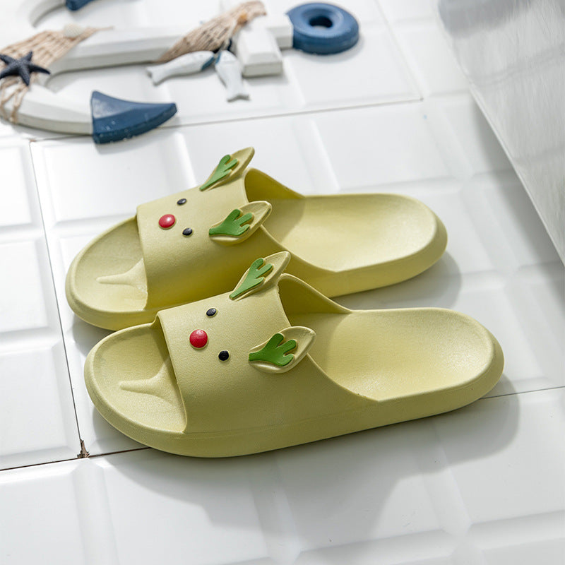 Cute Cartoon Rabbit Slippers with Non-Slip Thick Sole