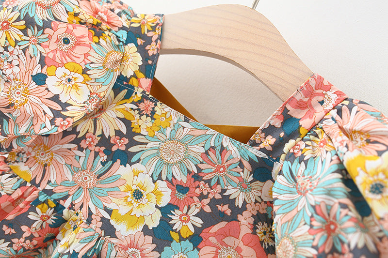 Summer Floral Princess Dress for Baby Girls