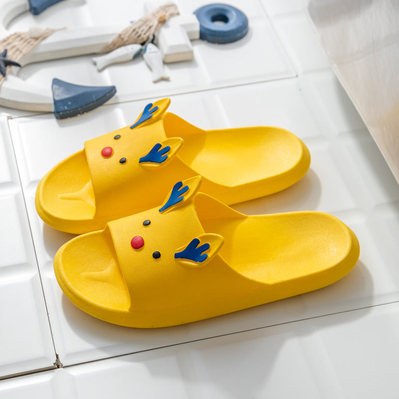 Cute Cartoon Rabbit Slippers with Non-Slip Thick Sole